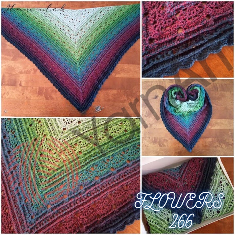 YarnArt Yarn Art YarnArt Flowers Yarn 55% Cotton 45% Acrylic 250gr 1094yds Multicolor Cotton Yarn Rainbow Crochet Yarn Spring Summer - 1 Fine Sport Skein (266) - Image 3